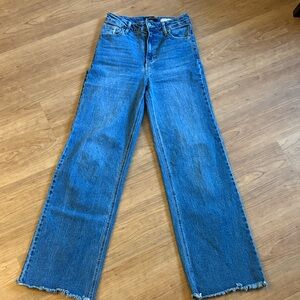 BCBGeneration High Rise Wide Leg Blue Jeans